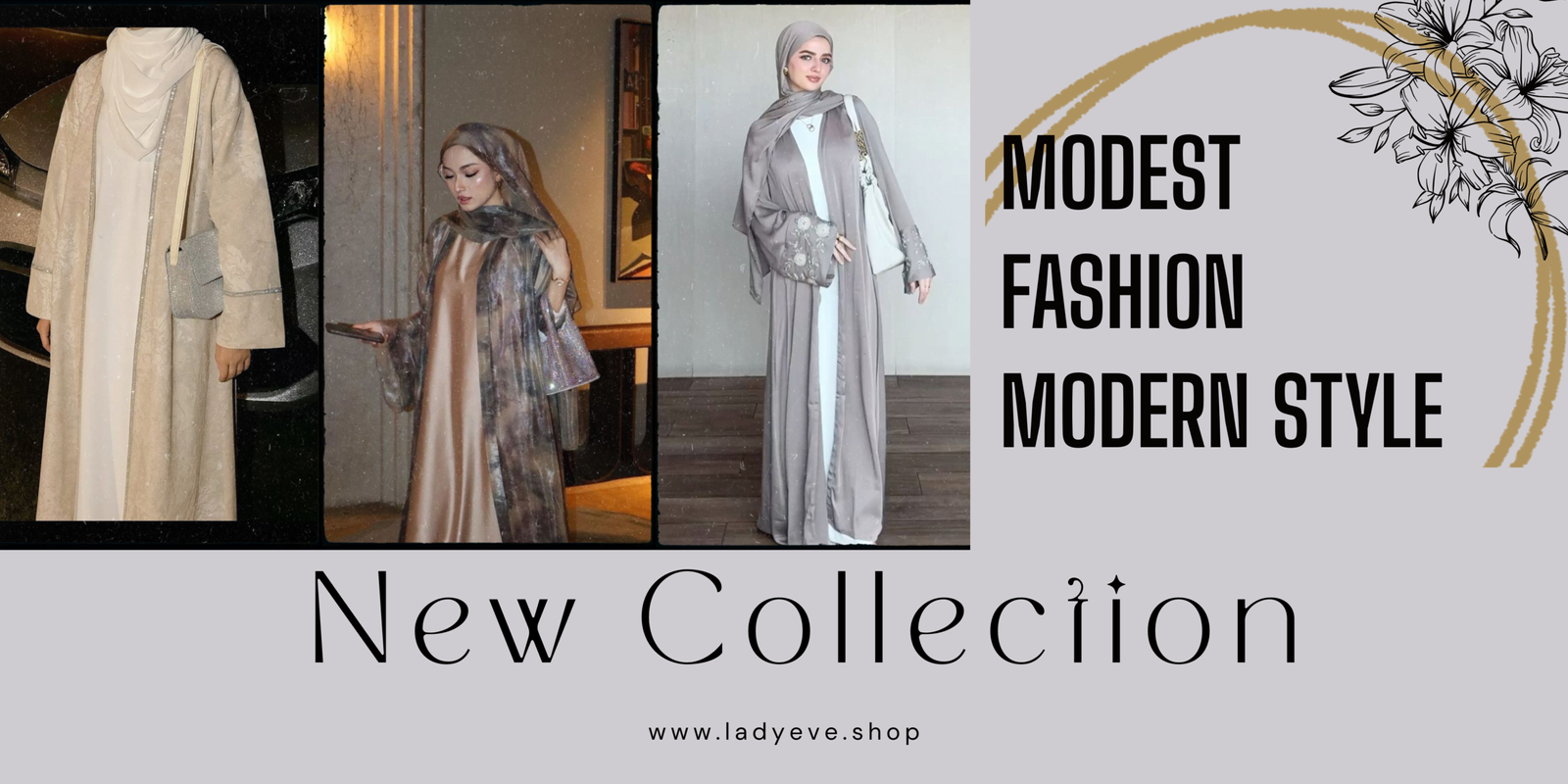 Gray Minimalist New Collection Banner