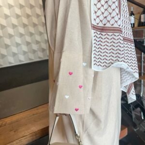 Pink heart abaya